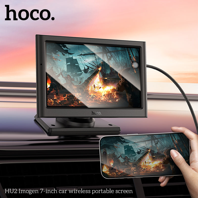 Hoco HU2 Car Portable Wireless Touch Monitor Screen Μαύρο